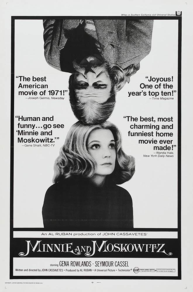 FREE ON YOUTUBE Minnie und Moskowitz - Minnie And Moskowitz (1971) (Rating 8,2) (Coming Soon on DVD at Filmkunstbar Fitzcarraldo)